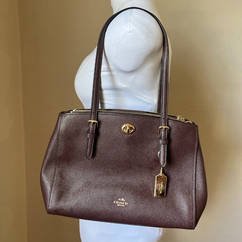 Coach leather carryall satchel